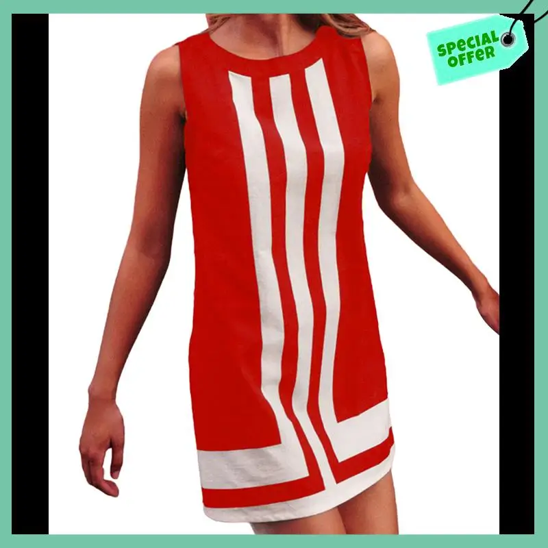 Sturdy Women's Boho Color Block Mini Dress Casual Summer Flowy Sleeveless Striped Dresses Beach Tank Sundress
Sturdy Women's Boho Color Block Mini Dress Casual Summer Flowy Sleeveless Striped Dresses Beach Tank Sundress