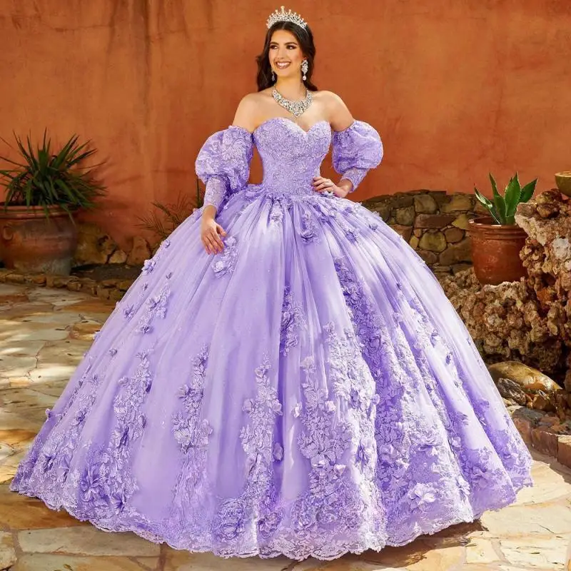 Customized Trendy 3D Flowers Quinceanera Dresses Appliques Ball Gown Sweet 16 Dress Sequin Bling Customised Vestido De 15 Anos
Customized Trendy 3D Flowers Quinceanera Dresses Appliques Ball Gown Sweet 16 Dress Sequin Bling Customised Vestido De 15 Anos