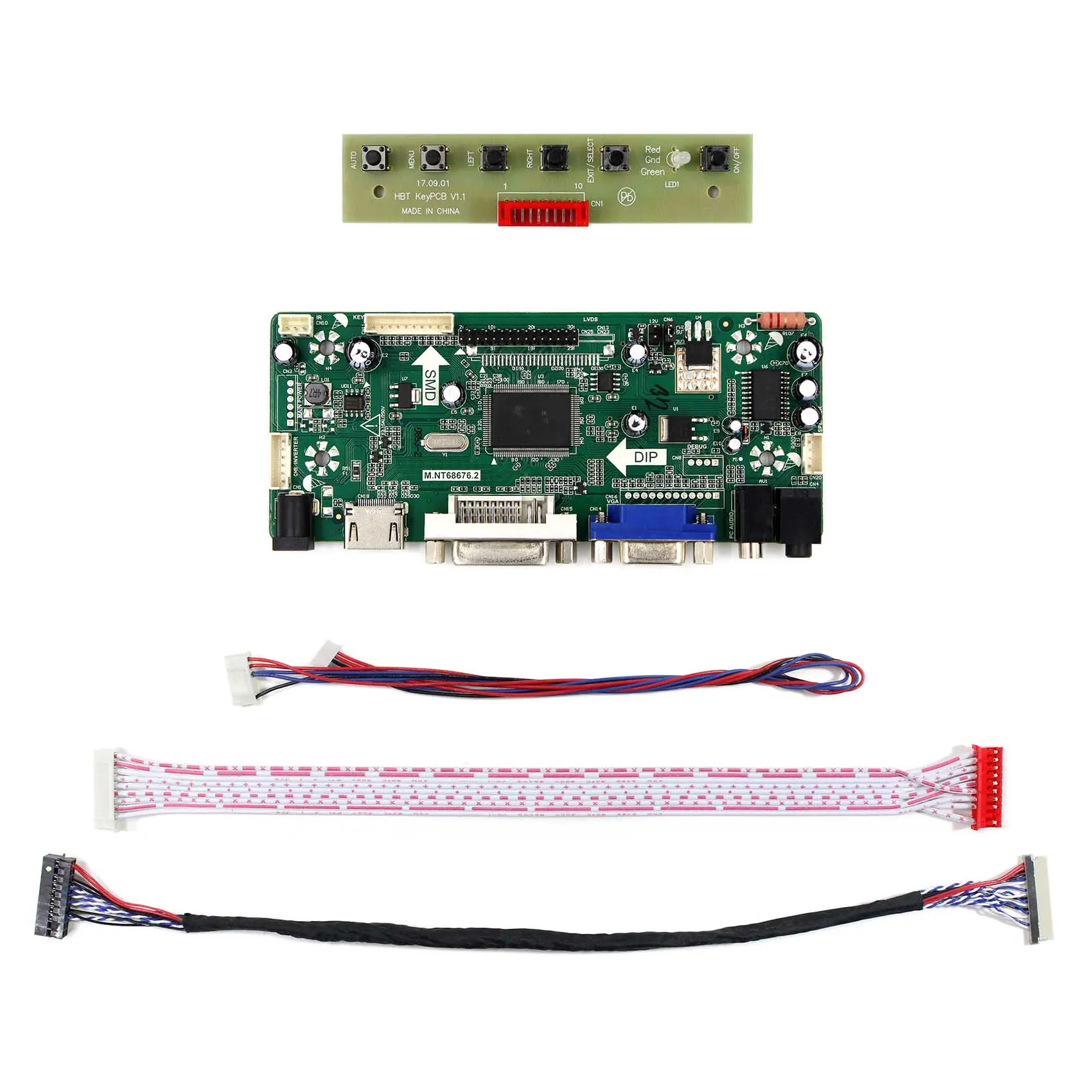 HD DVI VGA AUDIO LCD Board for 6.5inch LVDS Signal interface display G065VN01 V2
HD DVI VGA AUDIO LCD Board for 6.5inch LVDS Signal interface display G065VN01 V2
