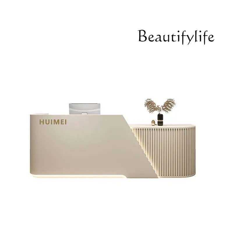 Simple modern checkout page Beauty salon Training institution Hair salon Company reception Front desk Cream wind
Simple modern checkout page Beauty salon Training institution Hair salon Company reception Front desk Cream wind