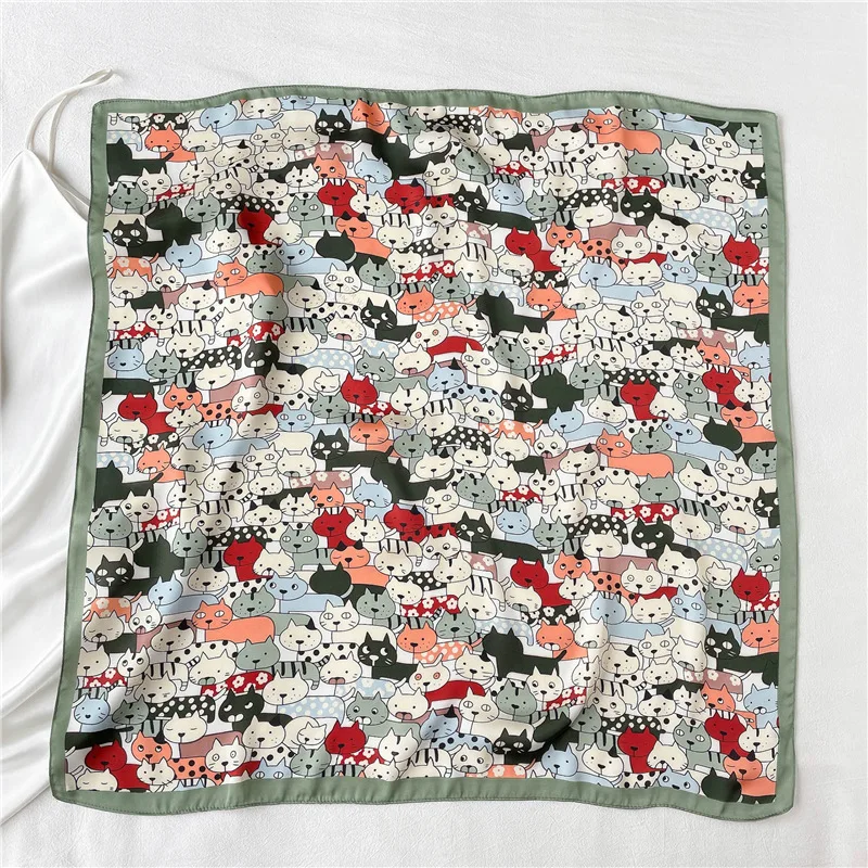 2026 New Square Scarf Women Shawl Headbands Small Soft NeckKerchief Cat Print Female Bandana Satin Hijab Scarves 70cm
2026 New Square Scarf Women Shawl Headbands Small Soft NeckKerchief Cat Print Female Bandana Satin Hijab Scarves 70cm