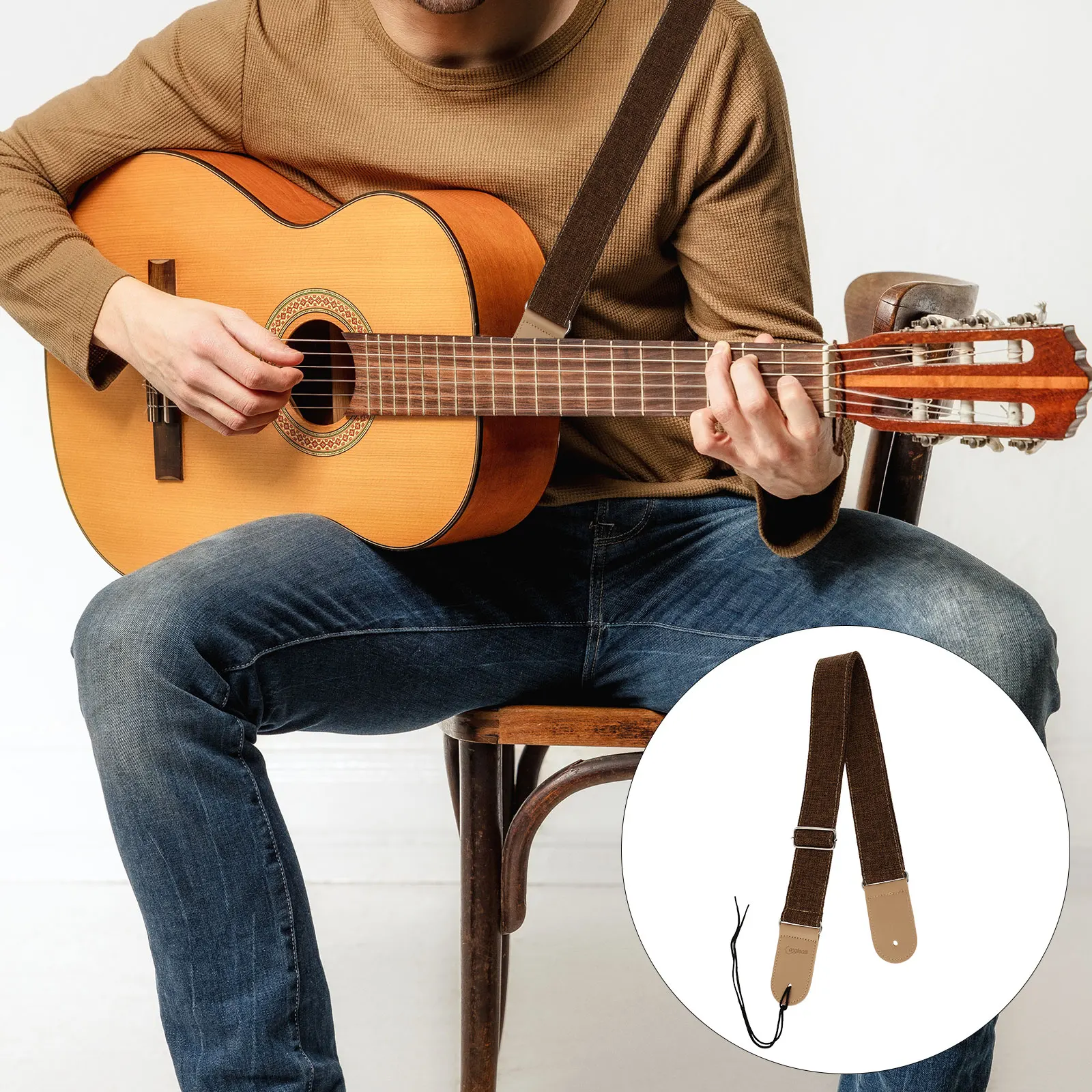 Guitar Strap Durable Adjustable Electric Guitar Shoulder Belt Coffee Color Instrument Accessory Practical Gift
Guitar Strap Durable Adjustable Electric Guitar Shoulder Belt Coffee Color Instrument Accessory Practical Gift