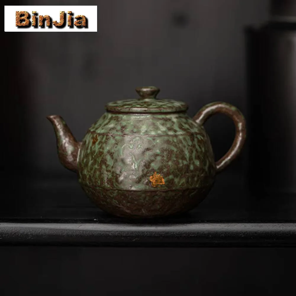 180 мл ручной работы бронзовый глазурованный чайник ретро старый рок грязевой горшок китайский чайник для заваривания чая дахунпао чайная посуда коллекция аксессуаров 
180 мл ручной работы бронзовый глазурованный чайник ретро старый рок грязевой горшок китайский чайник для заваривания чая дахунпао чайная посуда коллекция аксессуаров