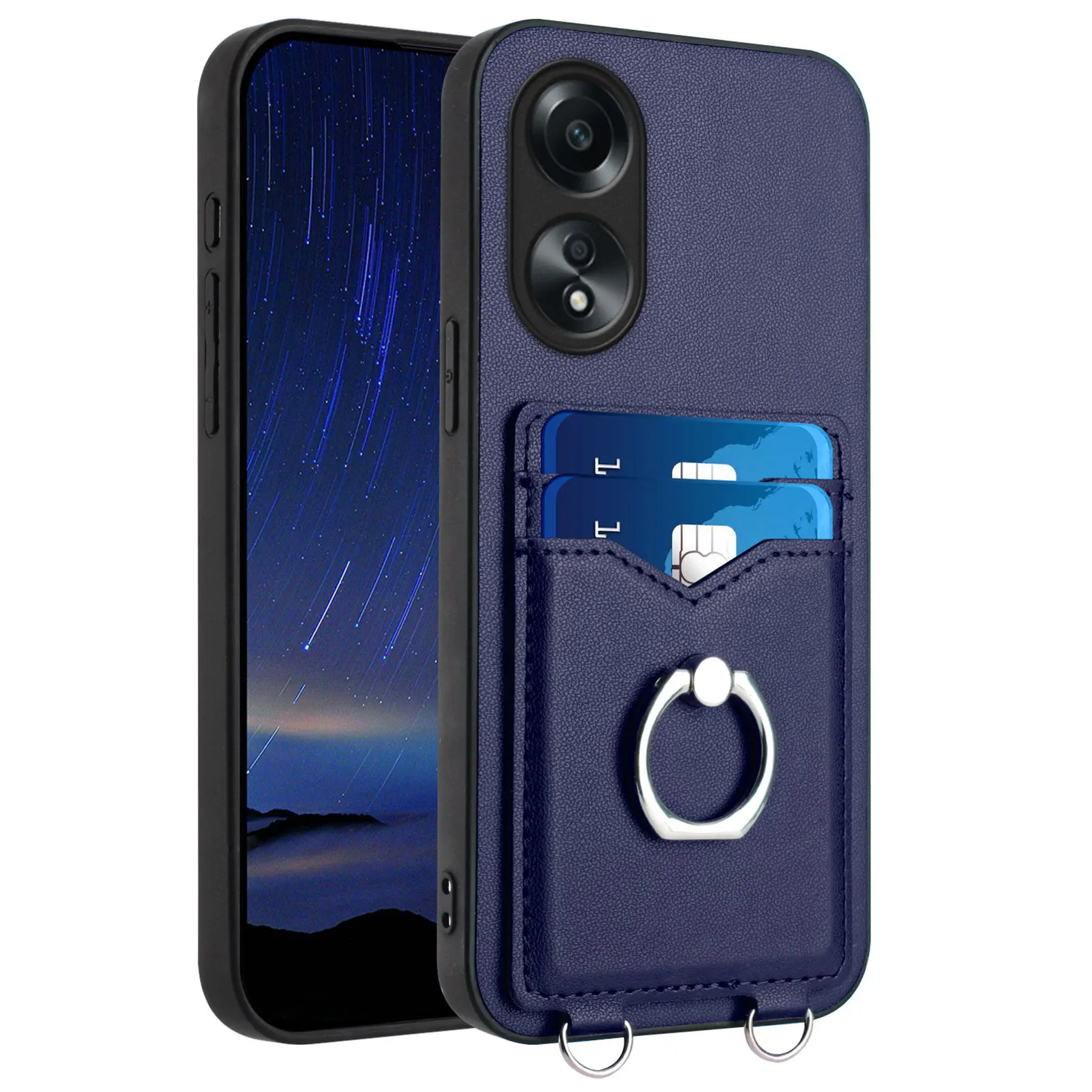 For OPPO A58 Half PU Leather Cover Case Ring Holder Hard Protection Case for OPPO A58X Simple Card Pocket Cover for OPPO A78 New
For OPPO A58 Half PU Leather Cover Case Ring Holder Hard Protection Case for OPPO A58X Simple Card Pocket Cover for OPPO A78 New