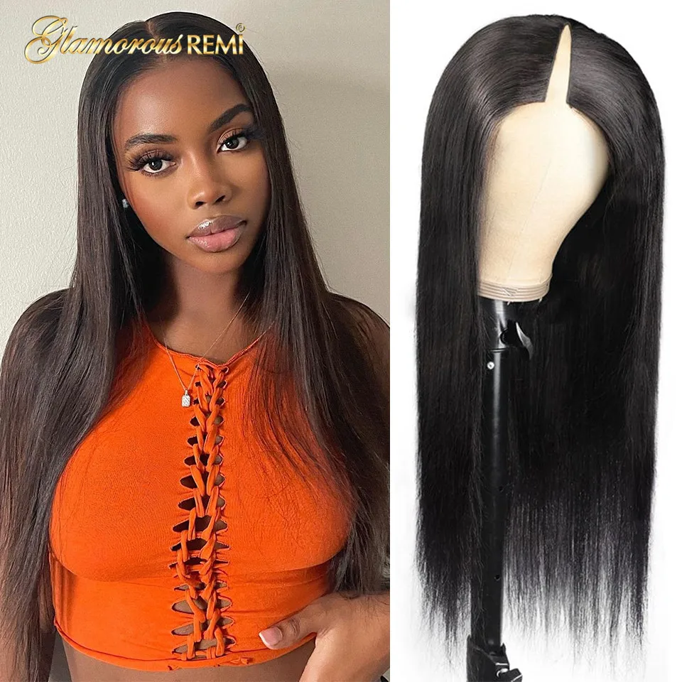 Brazilian Straight Human Hair Wigs Glueless Middle Part U Part Wig Natural Black Remy Hair For Women Bone Straight Density 180
Brazilian Straight Human Hair Wigs Glueless Middle Part U Part Wig Natural Black Remy Hair For Women Bone Straight Density 180