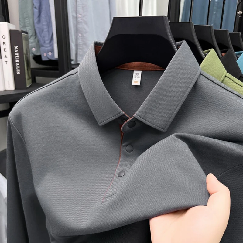 Мужская рубашка-поло с длинным рукавом — хлопок Lavender Sorona из эластичной саржевой ткани (серый/черный/аква-синий) M-3XL Комфорт без морщин
Мужская рубашка-поло с длинным рукавом — хлопок Lavender Sorona из эластичной саржевой ткани (серый/черный/аква-синий) M-3XL Комфорт без морщин