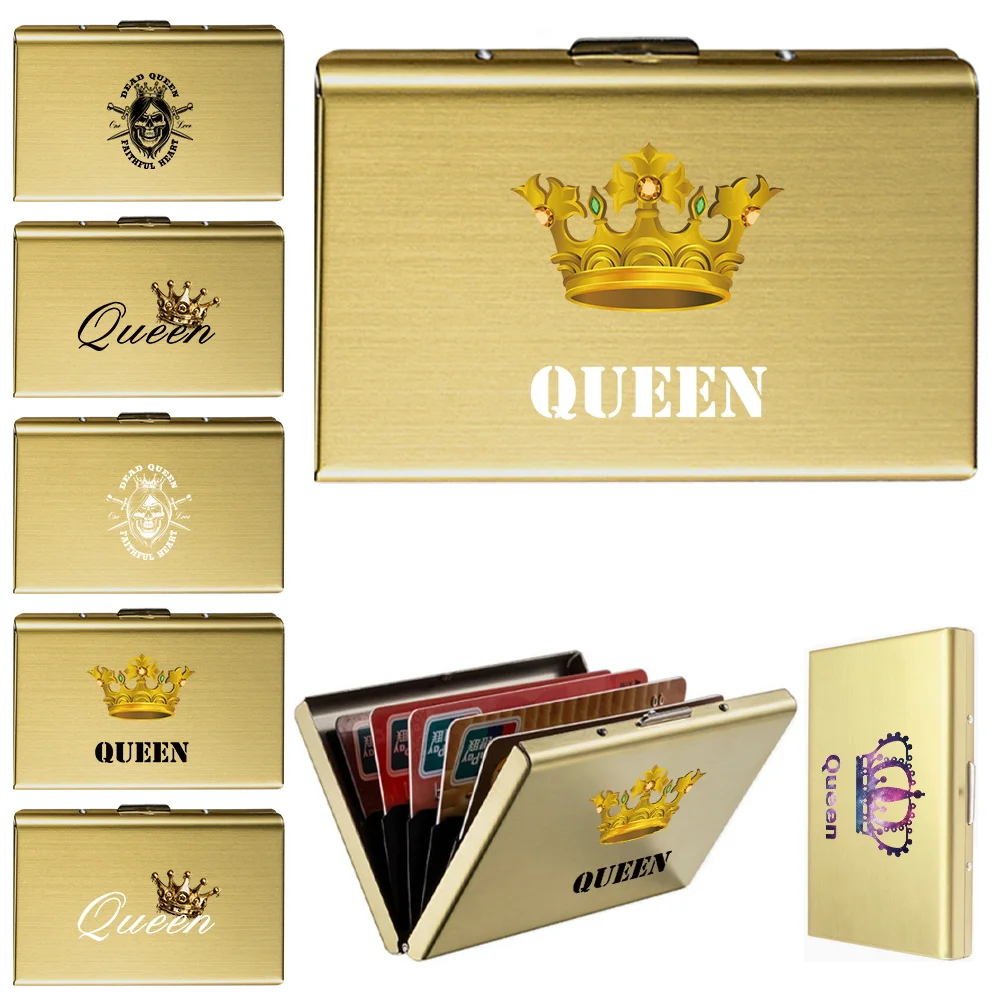 New Fashion Cards Slot Metal Storage Box Queen Pattern Serie Anti Theft Credit Cards Bank Card Cards Holder Protective Cover
New Fashion Cards Slot Metal Storage Box Queen Pattern Serie Anti Theft Credit Cards Bank Card Cards Holder Protective Cover