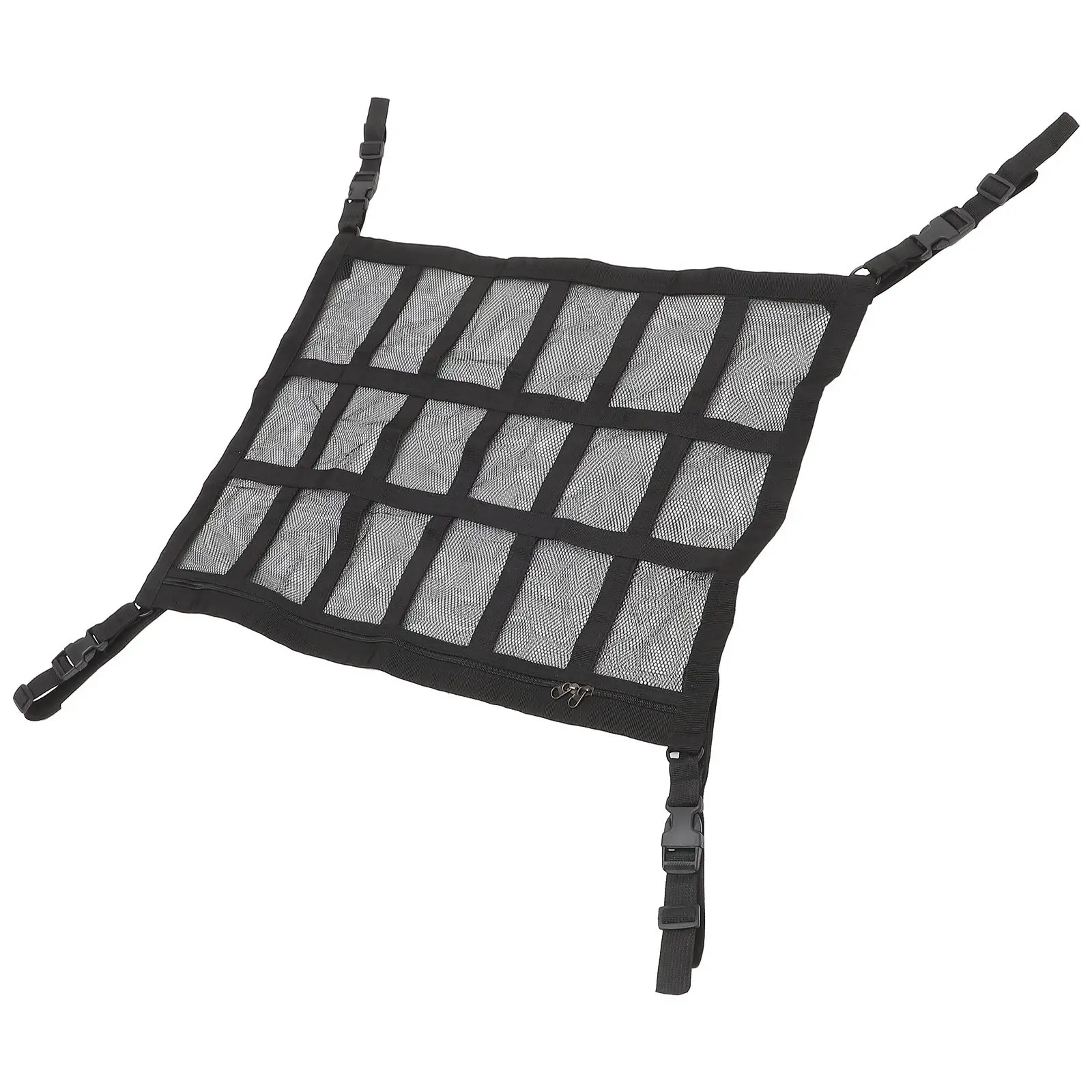 Premium Car Ceiling Cargo Net Adjustable Buckle Double Zipper Large Capacity Roof Mesh Bag for Suv Truck Car Travel Camping
Premium Car Ceiling Cargo Net Adjustable Buckle Double Zipper Large Capacity Roof Mesh Bag for Suv Truck Car Travel Camping