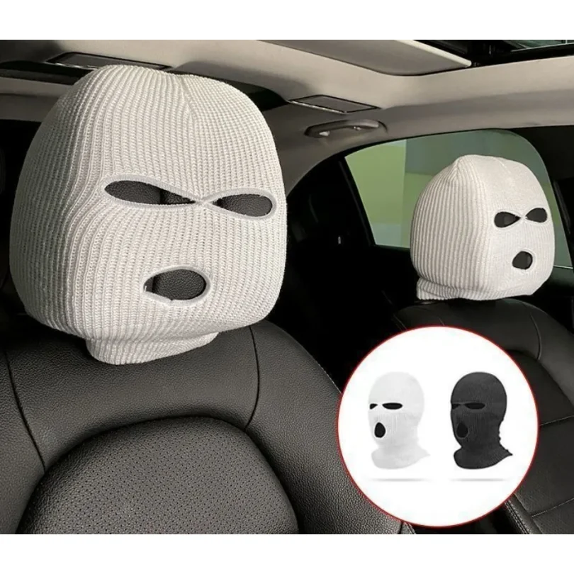 3 Hole Car Seat Headrest Full Face Cover Ski Mask Hat Anti-dust Protection Seat Funny Car Headrest Cover Accessories Interior
3 Hole Car Seat Headrest Full Face Cover Ski Mask Hat Anti-dust Protection Seat Funny Car Headrest Cover Accessories Interior