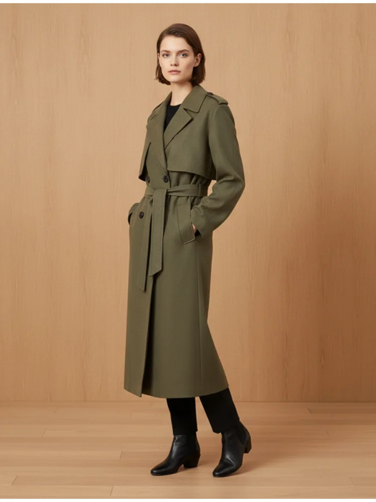 Lady Elegant Lace Up Suede Long Coat Women Casual Full Sleeve Double Breasted Lapel V-neck Loose Coats 2026 Spring Autumn Outfit
Lady Elegant Lace Up Suede Long Coat Women Casual Full Sleeve Double Breasted Lapel V-neck Loose Coats 2026 Spring Autumn Outfit