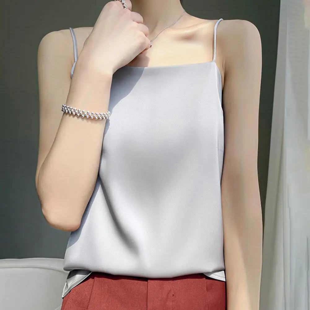 Satin Vest Elegant Summer Tank Tops with Satin Texture Loose Fit Soft Elastic Fabric Sling Vest for Women Women Sling Vest
Satin Vest Elegant Summer Tank Tops with Satin Texture Loose Fit Soft Elastic Fabric Sling Vest for Women Women Sling Vest