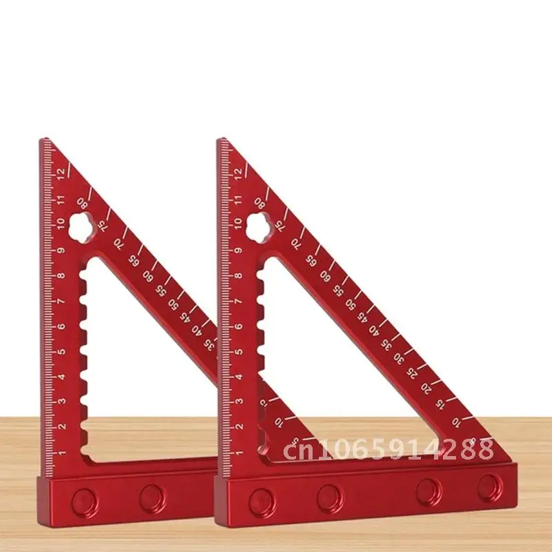 Aluminum Alloy Woodworking Triangle Ruler with Doble-sided Scale Tool Right Angle Carpentry Square Ruler Carpentry Diy
Aluminum Alloy Woodworking Triangle Ruler with Doble-sided Scale Tool Right Angle Carpentry Square Ruler Carpentry Diy
