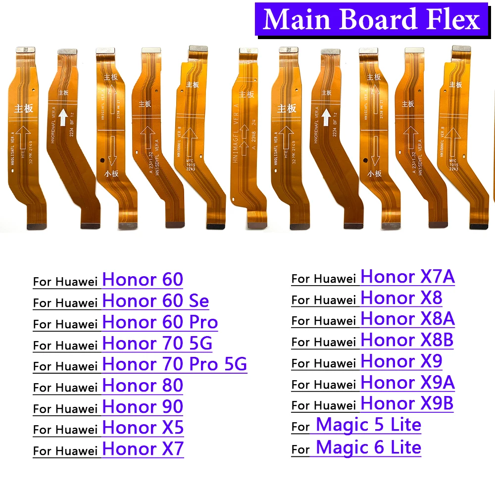 Гибкий кабель материнской платы для Huawei Honor 60 70 Pro 80 90 X7 X7A X8 X8A X8B X9 X9A X9B Magic 5 6 Lite, гибкая основная плата
Гибкий кабель материнской платы для Huawei Honor 60 70 Pro 80 90 X7 X7A X8 X8A X8B X9 X9A X9B Magic 5 6 Lite, гибкая основная плата