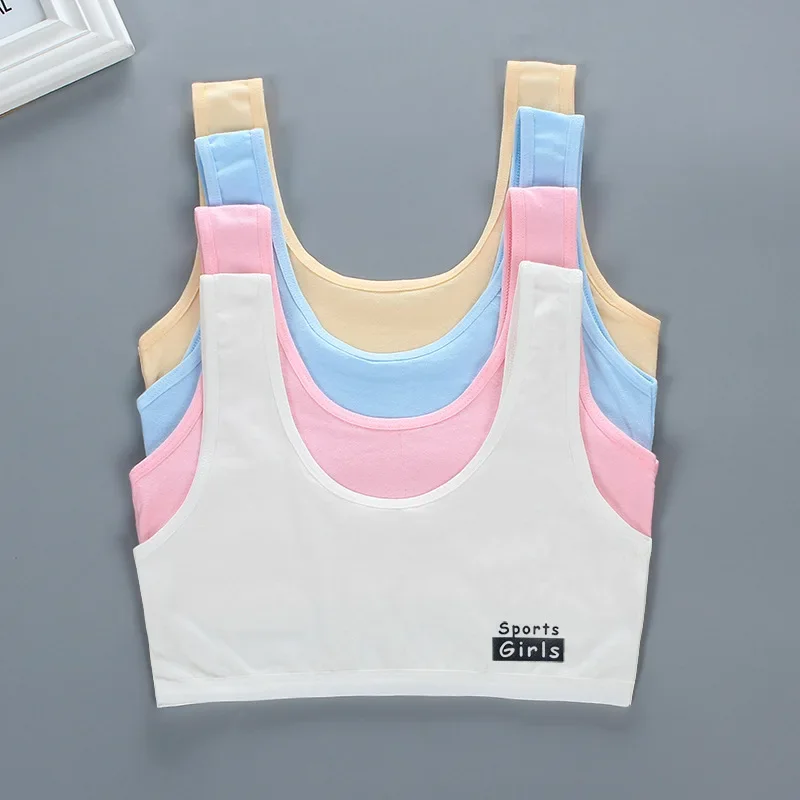 Children's Sports Girls' Chest Wrapping Vest Underwear Development Stage Double Layer Students' Bra 8-14 Year Old Cotton Bra
Children's Sports Girls' Chest Wrapping Vest Underwear Development Stage Double Layer Students' Bra 8-14 Year Old Cotton Bra