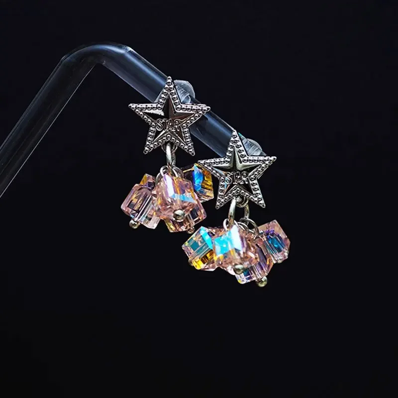 Sweet&Cool Super Shiny Crystal Fringe Star Korea Earrings Fashion Five Pointed Stud Women Earrings Elegant Jewelry Accessories
Sweet&Cool Super Shiny Crystal Fringe Star Korea Earrings Fashion Five Pointed Stud Women Earrings Elegant Jewelry Accessories