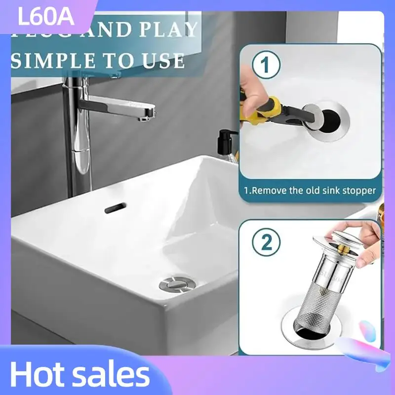 L60A Drain, Stainless Steel -Up Drain Filter, With Removable Stainless Steel Strainer Basket Hair Catcher
L60A Drain, Stainless Steel -Up Drain Filter, With Removable Stainless Steel Strainer Basket Hair Catcher