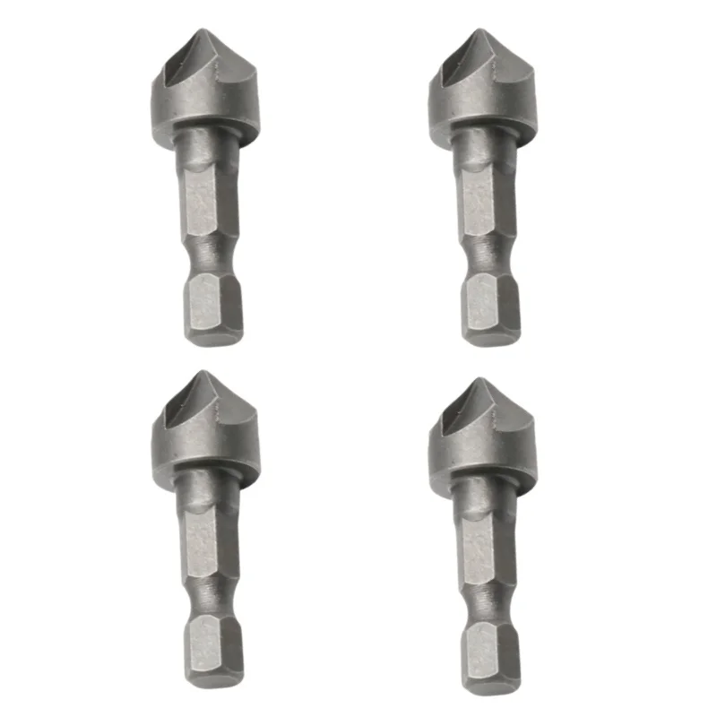 4Pcs Hexagonal Shank Six-Blade Chamfering Tool - Carbon Steel Sandblasted, for Woodworking Hole Opener and Countersink
4Pcs Hexagonal Shank Six-Blade Chamfering Tool - Carbon Steel Sandblasted, for Woodworking Hole Opener and Countersink