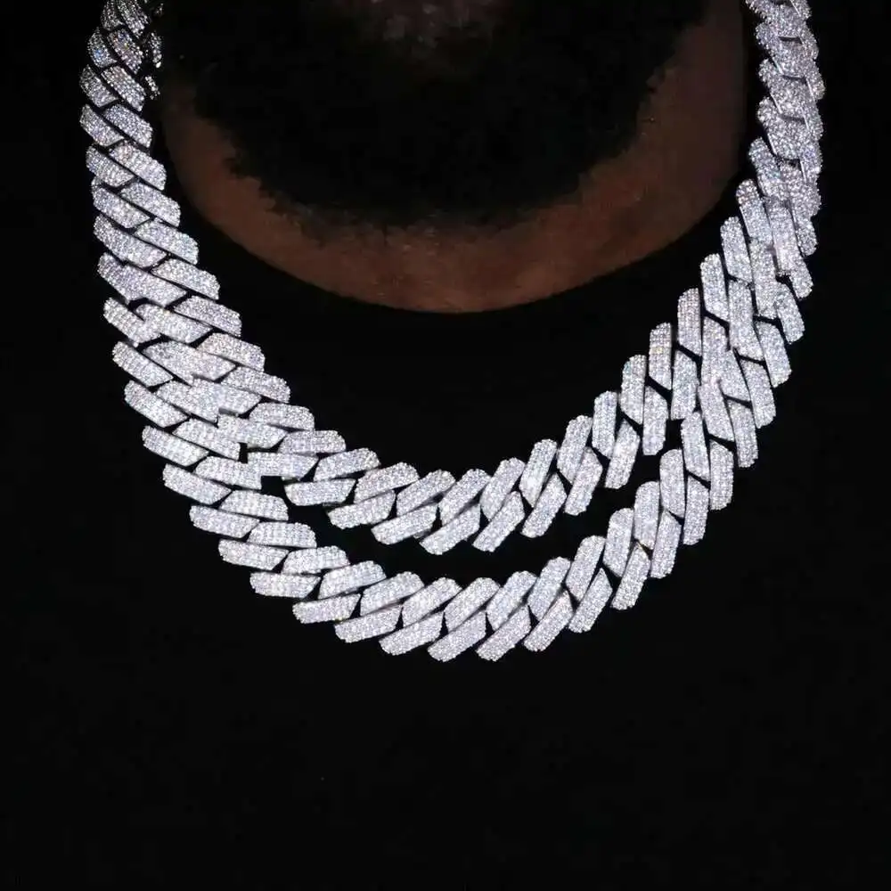 Fast Shipping Hip Hop Jewelry for Men Women Custom 925 Sterling Silver Iced Out 18mm Cuban Link Moissanite Chain
Fast Shipping Hip Hop Jewelry for Men Women Custom 925 Sterling Silver Iced Out 18mm Cuban Link Moissanite Chain
