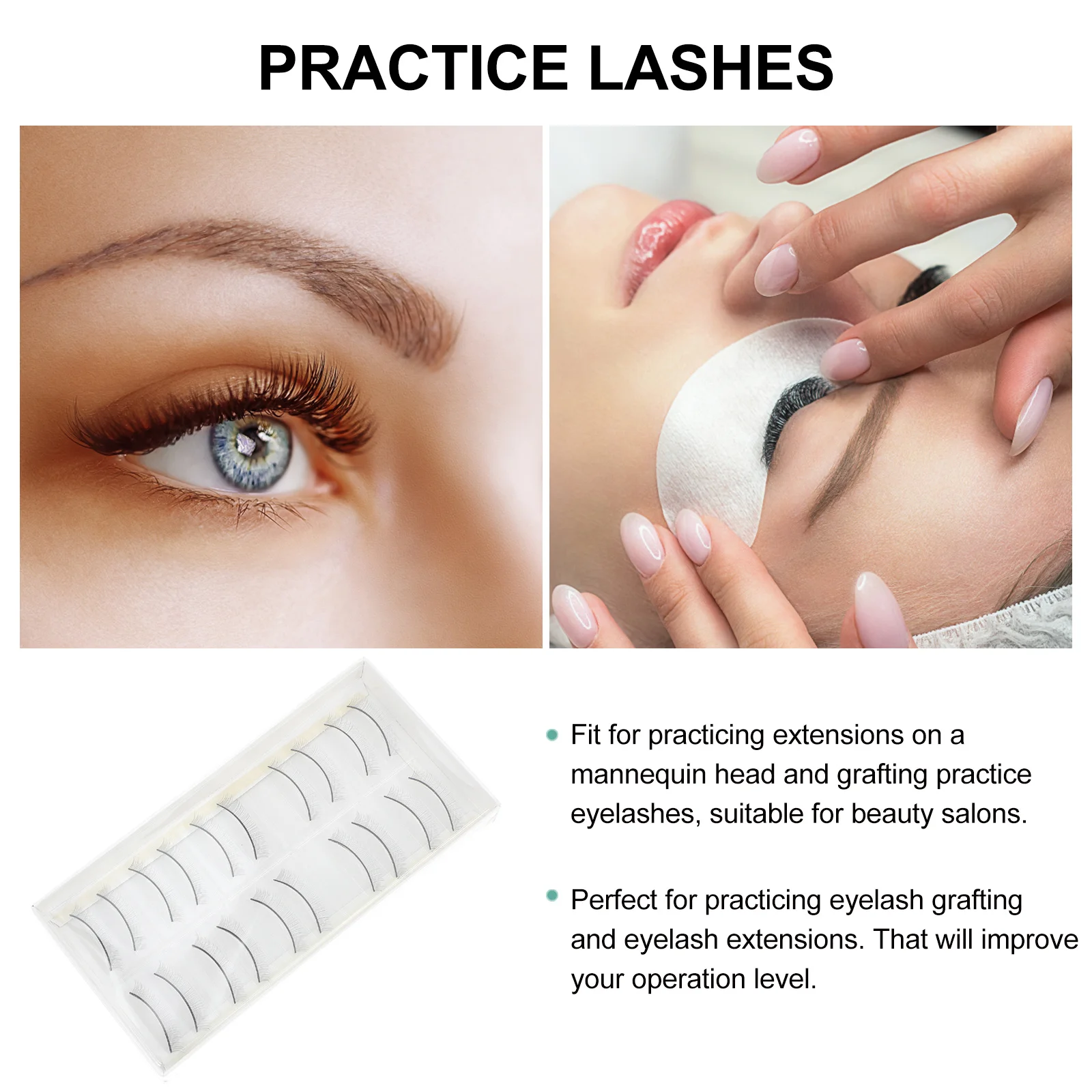 10 Pairs Practice False Lash For Eyelash Extensions Training Strips Natural Long Shape Simulation Fake Eyelashes Fiber Material
10 Pairs Practice False Lash For Eyelash Extensions Training Strips Natural Long Shape Simulation Fake Eyelashes Fiber Material