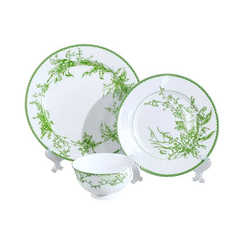 Bone China Western Food Steak Plate Hotel Table Exquisite Simple Green Gift Set 
Bone China Western Food Steak Plate Hotel Table Exquisite Simple Green Gift Set