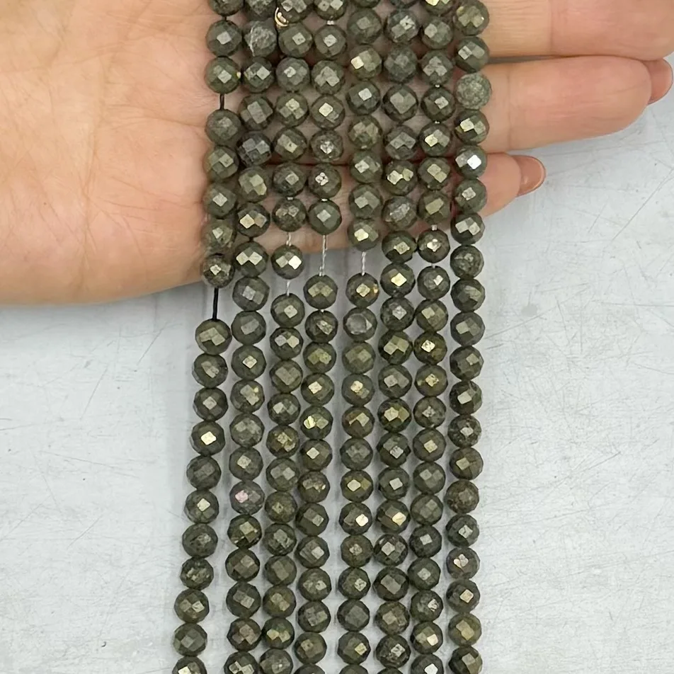 2pcs Natural Iron Pyrite Faceted Round Beads 2 3 4 6mm Sparkling Small Loose Beads For Jewelry Making DIY Bracelet Necklace 38cm
2pcs Natural Iron Pyrite Faceted Round Beads 2 3 4 6mm Sparkling Small Loose Beads For Jewelry Making DIY Bracelet Necklace 38cm