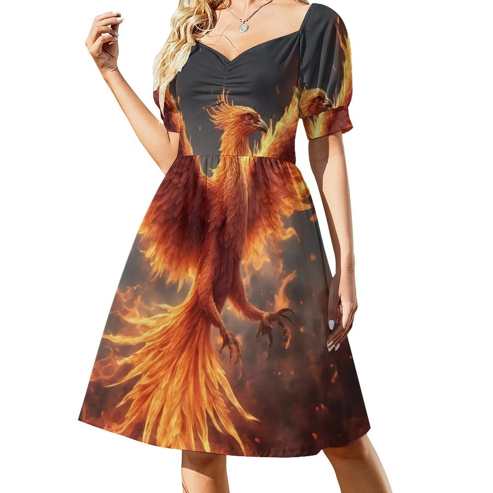 Fire Phoenix Short-Sleeved Dress clothing women summer 2025 Woman clothes Cocktail of dresses Woman clothing
Fire Phoenix Short-Sleeved Dress clothing women summer 2025 Woman clothes Cocktail of dresses Woman clothing