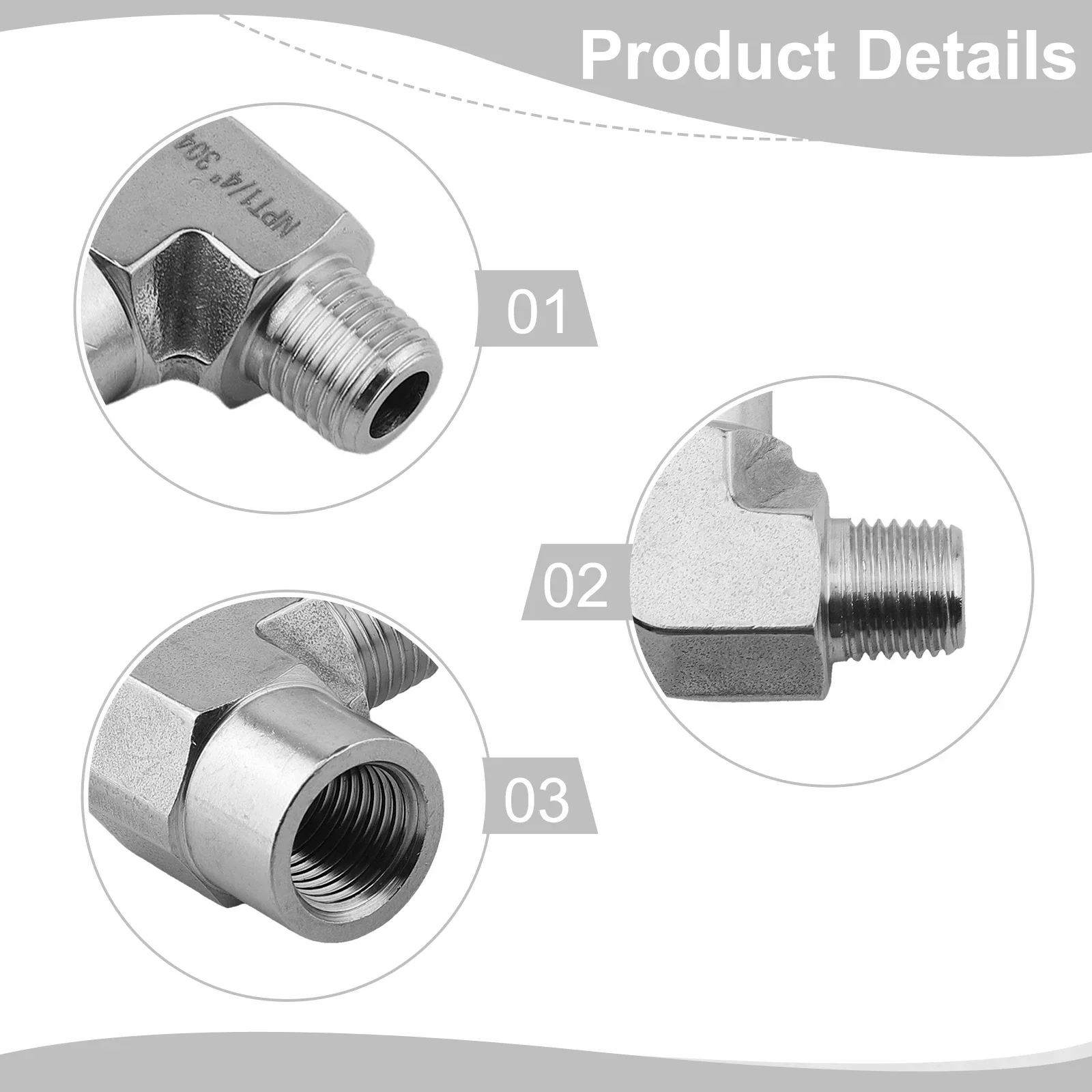 304 Stainless Steel 90 Degree Elbow 2PCS NPT Male to Female Adapter for Pipe Connections Forged Construction for Durability
304 Stainless Steel 90 Degree Elbow 2PCS NPT Male to Female Adapter for Pipe Connections Forged Construction for Durability