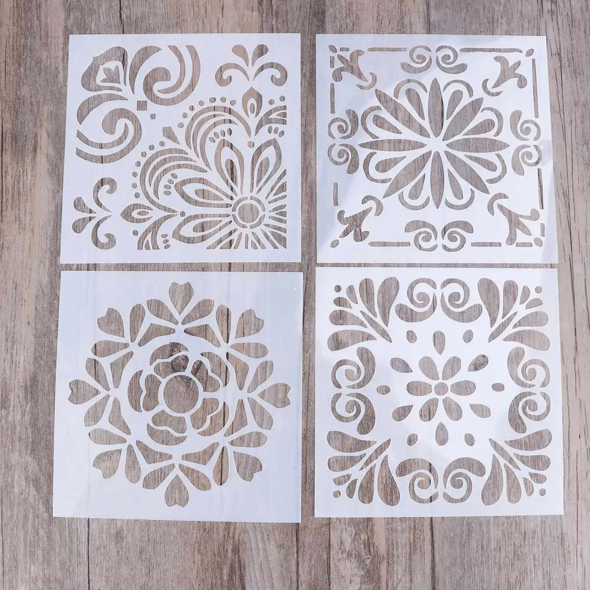 4pcs Cake Decoration Mould Flexible Totem Spray Template Printing Mold Painting Board Bakeries Supplies
4pcs Cake Decoration Mould Flexible Totem Spray Template Printing Mold Painting Board Bakeries Supplies