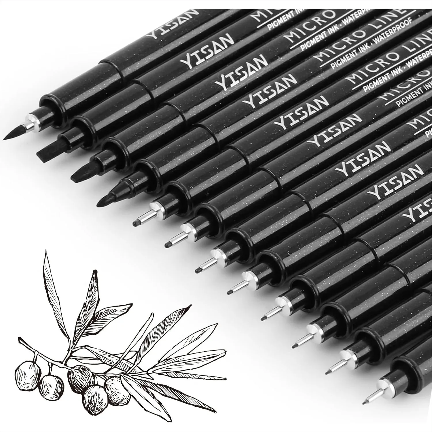 Micro Fineliner Drawing Pens Set 12 Pack Fine Tip Manga Markers for Artist Sketch Technical Black
Micro Fineliner Drawing Pens Set 12 Pack Fine Tip Manga Markers for Artist Sketch Technical Black