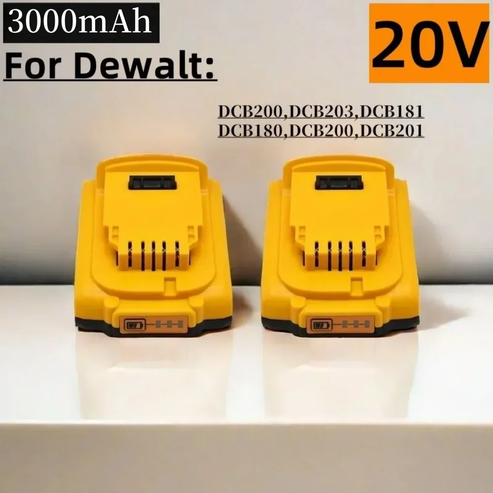 for DeWalt 18V/20V 3Ah DCB203 Li-ion Battery Replacement DCB206 DCB205 DCB204 DCB200 Power Tool Battery.
for DeWalt 18V/20V 3Ah DCB203 Li-ion Battery Replacement DCB206 DCB205 DCB204 DCB200 Power Tool Battery.