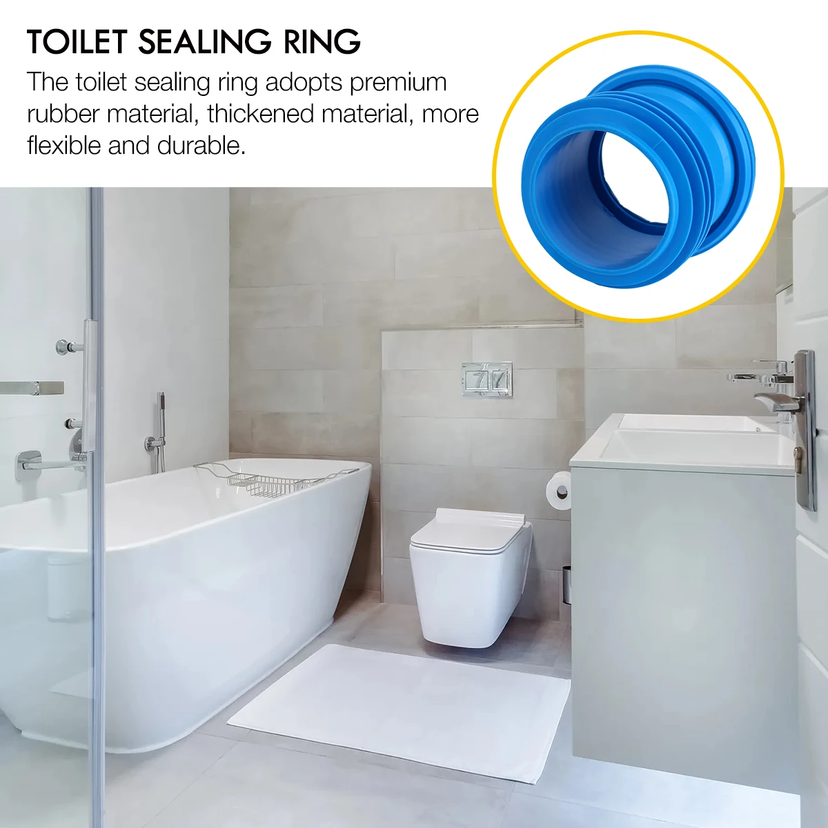 Odor Resistant Drain Pipe Sealing Ring Thickened Rubber Material Universal Toilet Flange Ring Anti Leakage Easy Installation
Odor Resistant Drain Pipe Sealing Ring Thickened Rubber Material Universal Toilet Flange Ring Anti Leakage Easy Installation