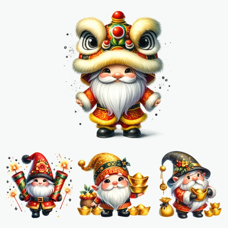 2PCS Lion Dance Gnome Fortune Gold iron on patches DTF Patches for clothes Iron-on transfers for clothing heat transfer sticker
2PCS Lion Dance Gnome Fortune Gold iron on patches DTF Patches for clothes Iron-on transfers for clothing heat transfer sticker