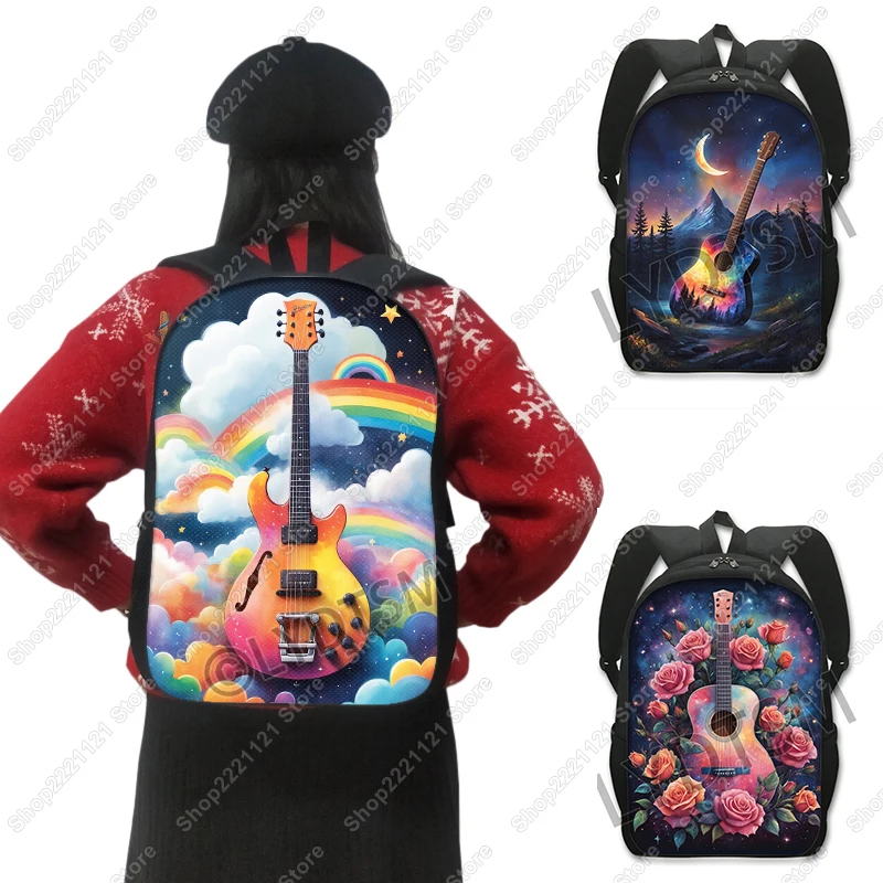 Musical Instrument Guitar Print Backpack Women Guitar with Flowers Rucksacks Daypack Children Schoolbag for Teenager Bookbags
Musical Instrument Guitar Print Backpack Women Guitar with Flowers Rucksacks Daypack Children Schoolbag for Teenager Bookbags