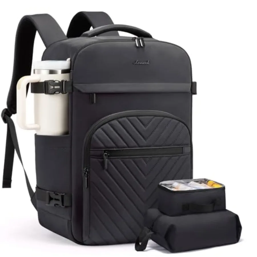 40L Travel Backpack for Women Men: Waterproof Airline Approved Carry On Luggage in Black, Fits 17.3inch Laptop, Includes 2 Cube
40L Travel Backpack for Women Men: Waterproof Airline Approved Carry On Luggage in Black, Fits 17.3inch Laptop, Includes 2 Cube
