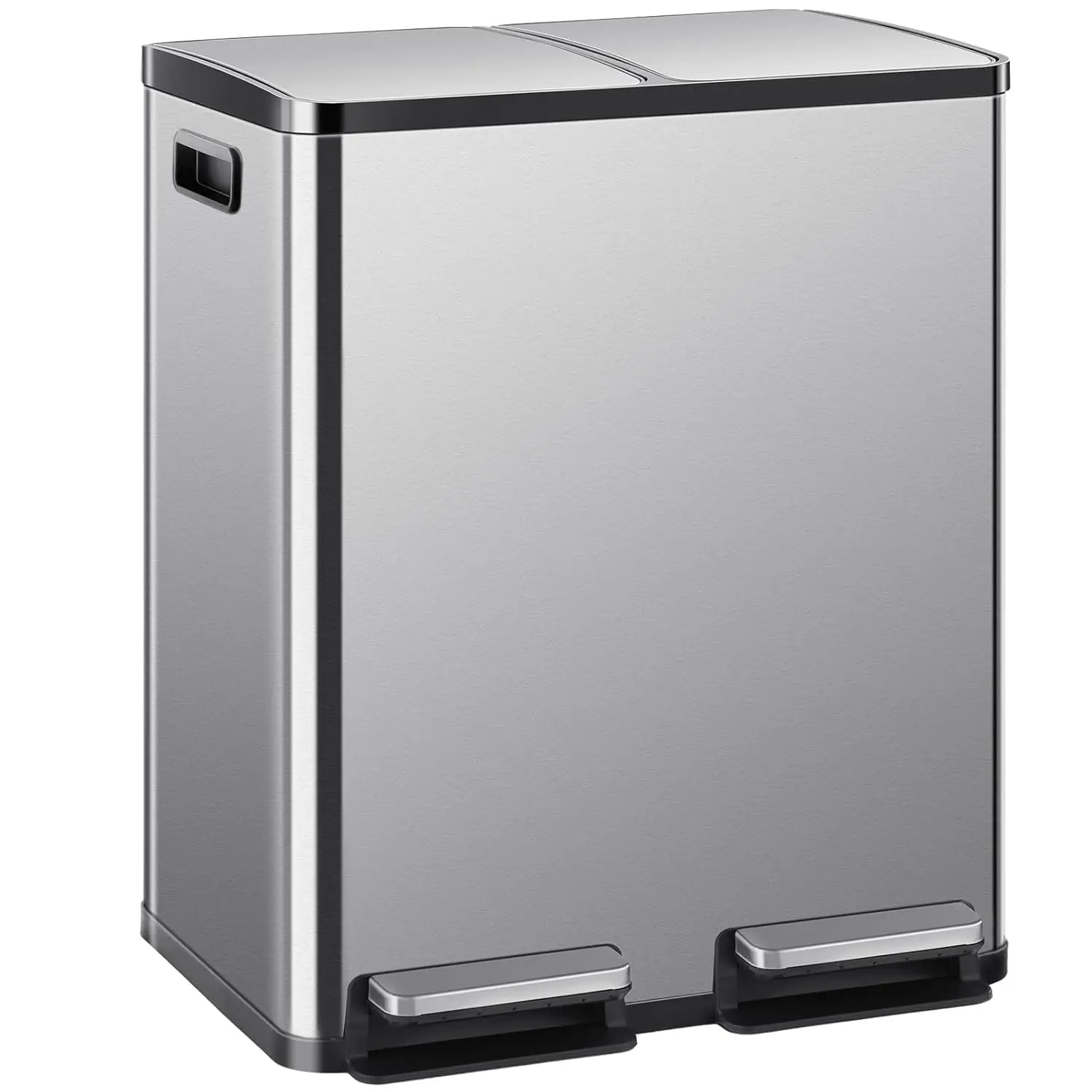 Kitchen Trash Can, 2×8-Gallon Garbage Can with Lid, Stainless Steel Trash Bin with 2 Removable Inner Buckets, Soft-Close Foo
Kitchen Trash Can, 2×8-Gallon Garbage Can with Lid, Stainless Steel Trash Bin with 2 Removable Inner Buckets, Soft-Close Foo