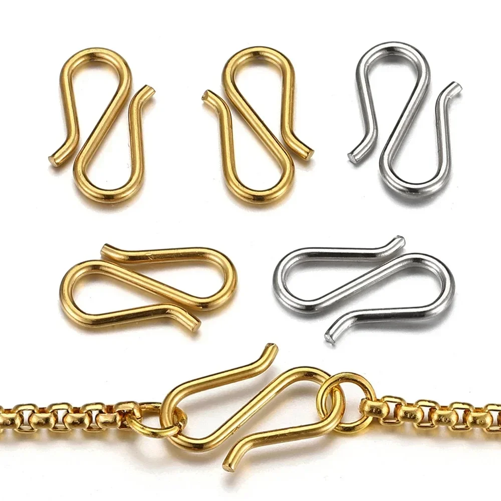 100PCS Stainless Steel Gold Color S Shape Clasps DIY Necklace Hooks Connectors Bracelets Jewelry Making Finding Wholesale
100PCS Stainless Steel Gold Color S Shape Clasps DIY Necklace Hooks Connectors Bracelets Jewelry Making Finding Wholesale