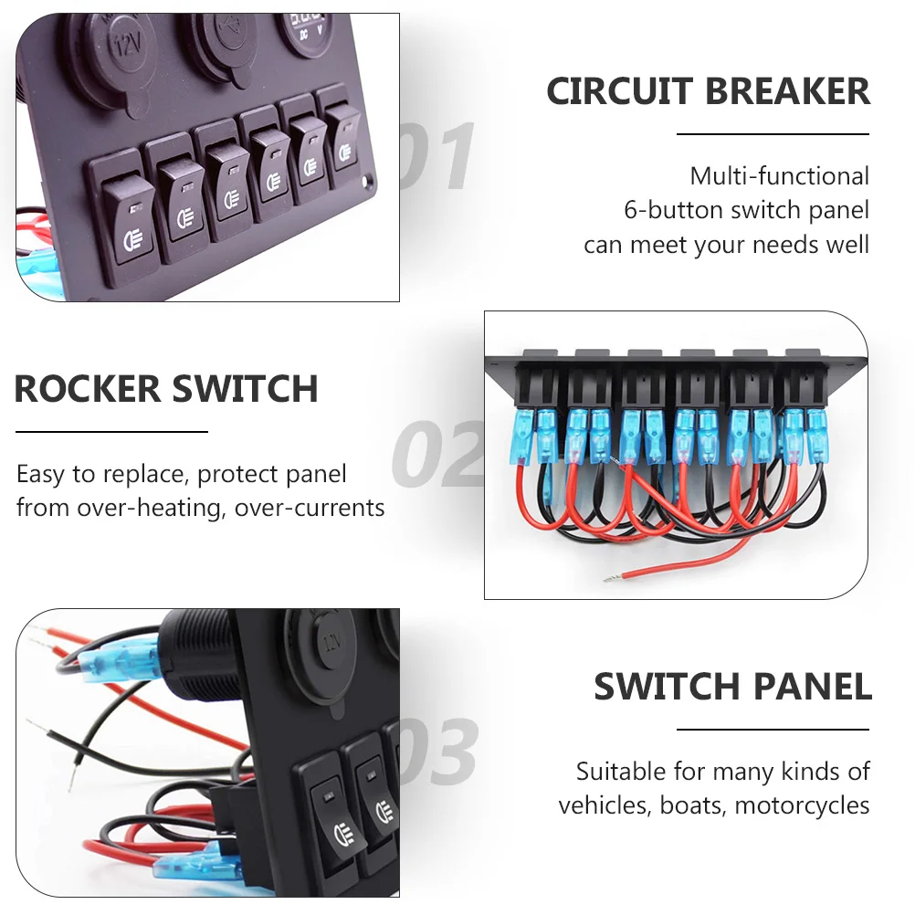 1pc Waterproof Led Switch Panel Durable Multi-Functional Rocker Switch Dual Usb Charging Port Overheat Protection For Vehicles
1pc Waterproof Led Switch Panel Durable Multi-Functional Rocker Switch Dual Usb Charging Port Overheat Protection For Vehicles