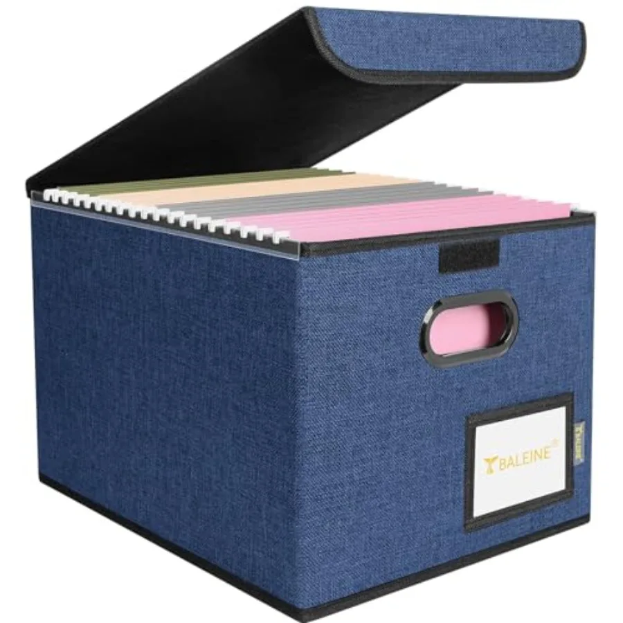 File Organizer Box with Lid, Collapsible File Folder Organizer with Plastic Slide, Hanging File Folder Box for Office Document
File Organizer Box with Lid, Collapsible File Folder Organizer with Plastic Slide, Hanging File Folder Box for Office Document