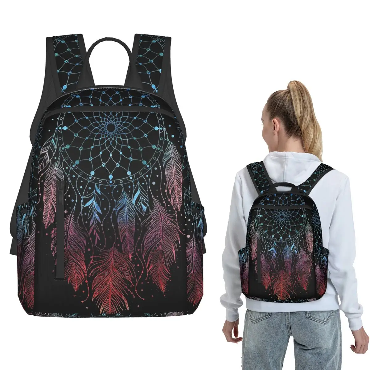 Ethnic Eagle Feathers Dreamcatcher Backpack Large Capacity Children BookBag School Bag Shoulder Bags for Men Women
Ethnic Eagle Feathers Dreamcatcher Backpack Large Capacity Children BookBag School Bag Shoulder Bags for Men Women