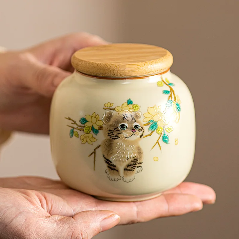 Vintage Ceramic Tea Jar Tea Storage Can Kitchen Sealing Jar Tea Box Sealed Storage Jar Candy Jars Household Teaware Accessories
Vintage Ceramic Tea Jar Tea Storage Can Kitchen Sealing Jar Tea Box Sealed Storage Jar Candy Jars Household Teaware Accessories