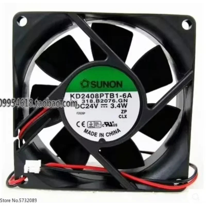 5PCS Original SUNON Jianzhuan 8025 24V 3.4W 8CM KD2408PTB1-6A Cooling Fan Ball
5PCS Original SUNON Jianzhuan 8025 24V 3.4W 8CM KD2408PTB1-6A Cooling Fan Ball