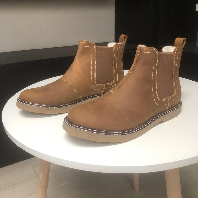 New Handmade Vintage British Men Real Cow Leather Shoes Autumn Winter High Quality Business Platform Boots Chelsea Boots
New Handmade Vintage British Men Real Cow Leather Shoes Autumn Winter High Quality Business Platform Boots Chelsea Boots