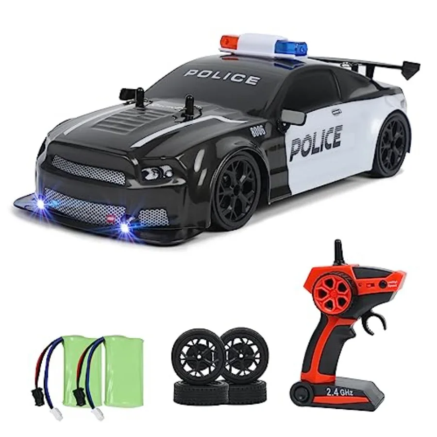 RC Drift Police Car for indoor/outdoor use ABS plastic body blue-and-white color 4WD high-speed drifting with precise control a
RC Drift Police Car for indoor/outdoor use ABS plastic body blue-and-white color 4WD high-speed drifting with precise control a