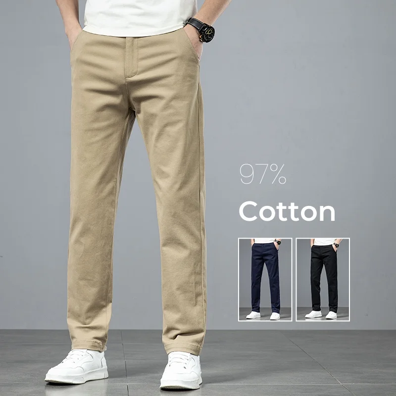 Деловые мужские повседневные брюки, весенне-осенние новые эластичные прямые хлопковые мягкие дышащие брюки 97%, офисные классические мужские брюки
Деловые мужские повседневные брюки, весенне-осенние новые эластичные прямые хлопковые мягкие дышащие брюки 97%, офисные классические мужские брюки
