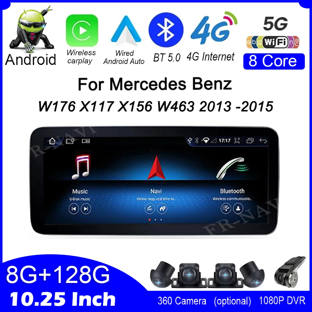 For Mercedes W176 X117 X156 W463 2013 - 2018 Android 14 Car Multimedia Player Google WIFI 4G Lte IPS Screen GPS Navi Carplay
For Mercedes W176 X117 X156 W463 2013 - 2018 Android 14 Car Multimedia Player Google WIFI 4G Lte IPS Screen GPS Navi Carplay