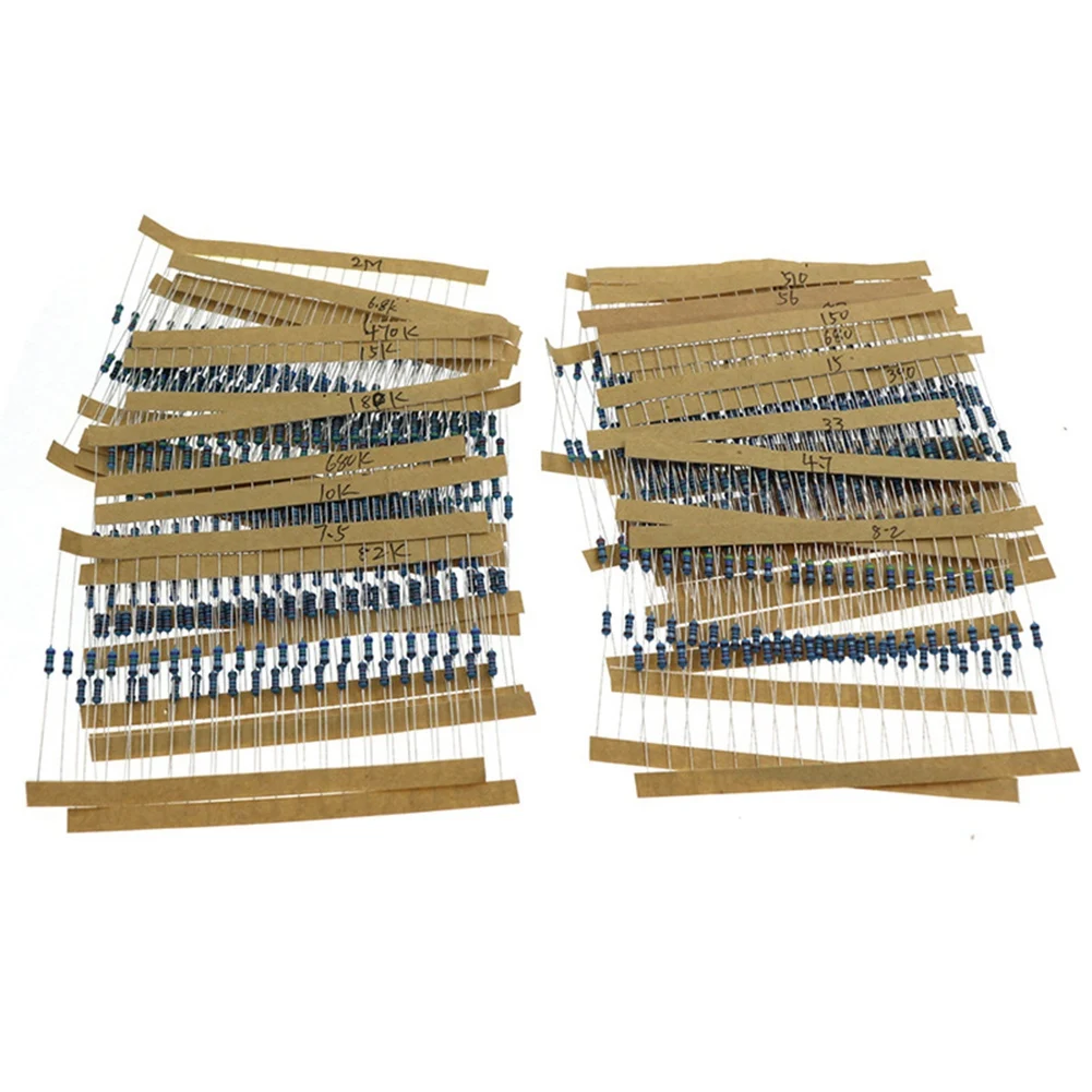 A68Z 1280Pcs/Box 64Values Resistor Kit 1% Metal Film Resistor Assortment Kit Set 1Ohm-10Mohm Resistor Samples Kit
A68Z 1280Pcs/Box 64Values Resistor Kit 1% Metal Film Resistor Assortment Kit Set 1Ohm-10Mohm Resistor Samples Kit