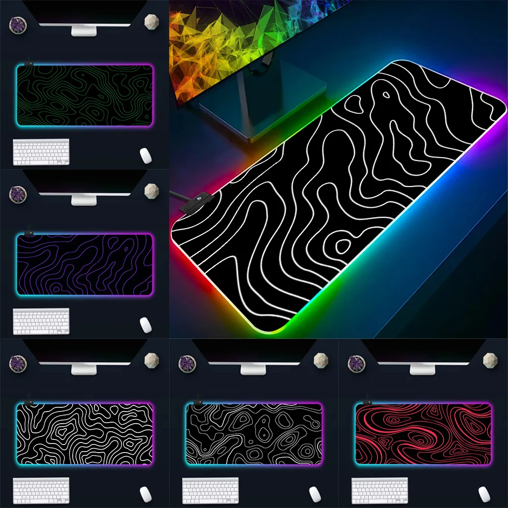 Topographic map contour lines RGB Pc Gamer Keyboard Mouse Pad Mousepad LED Glowing Mouse Mats Rubber Gaming Computer Mausepad
Topographic map contour lines RGB Pc Gamer Keyboard Mouse Pad Mousepad LED Glowing Mouse Mats Rubber Gaming Computer Mausepad