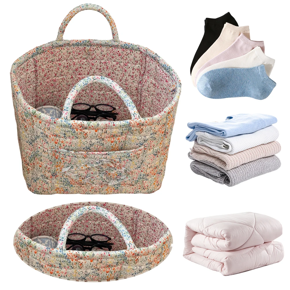 Fabric Pastoral Cloth Storage Basket with Easy Carry Handles Laundry Storage Bin for Shelves Closet Laundry Home Office Decor
Fabric Pastoral Cloth Storage Basket with Easy Carry Handles Laundry Storage Bin for Shelves Closet Laundry Home Office Decor