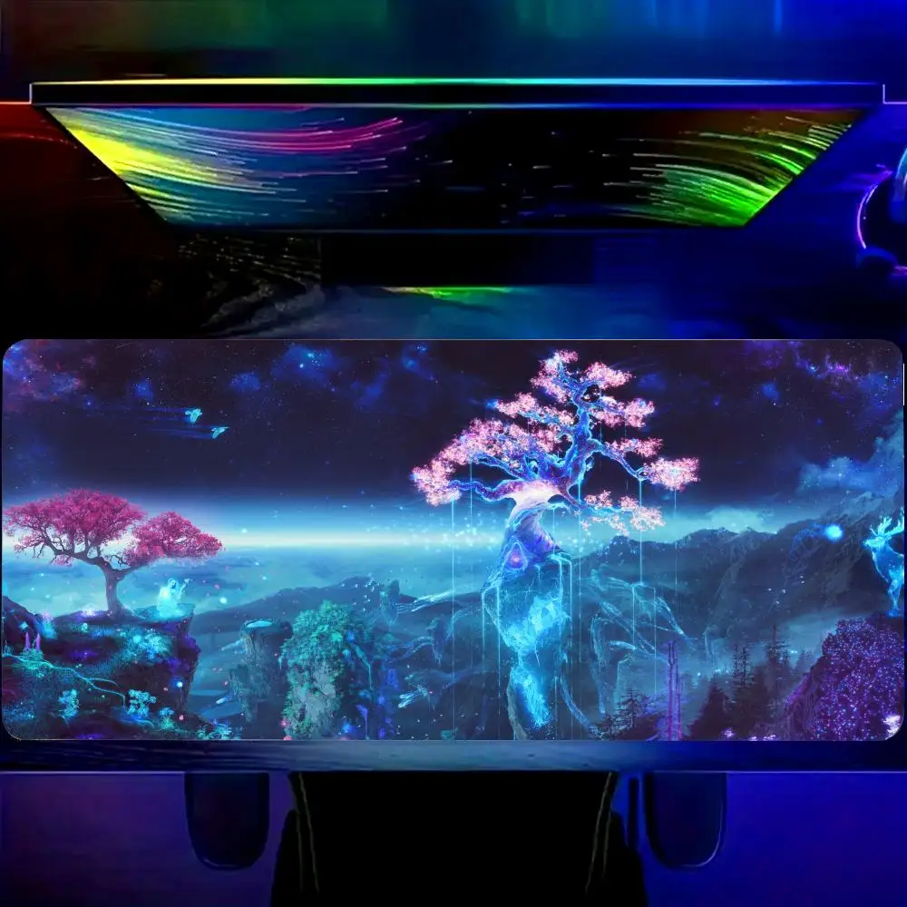 HYBXAXC Extended Desk Mat Non Slip Rubber Mouse Pad Neon Cherry Blossom Night Landscape Art Gaming Keyboard Pad for Office Home
HYBXAXC Extended Desk Mat Non Slip Rubber Mouse Pad Neon Cherry Blossom Night Landscape Art Gaming Keyboard Pad for Office Home