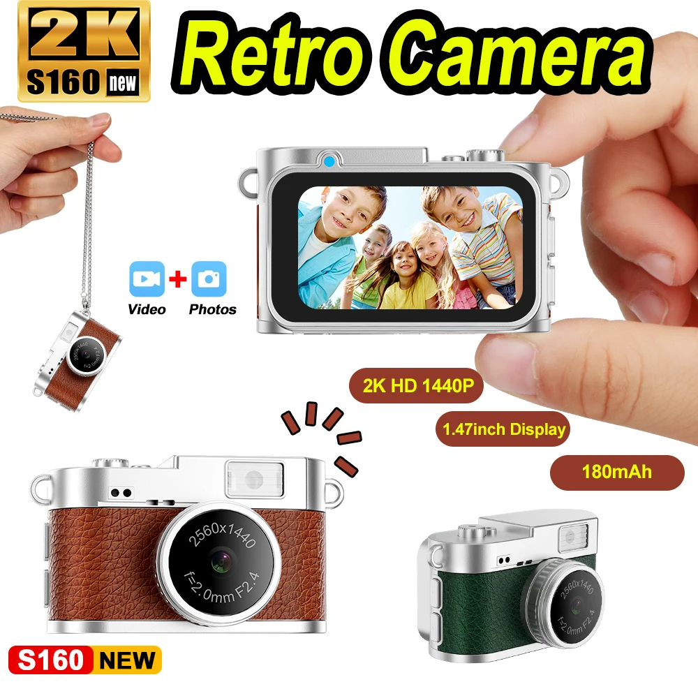 2025 New Thumb Pocket 2K Digital Camera HD Retro Mini Camera Portable Keychain Camera Outdoor Travel Photo Recorder Gift S160
2025 New Thumb Pocket 2K Digital Camera HD Retro Mini Camera Portable Keychain Camera Outdoor Travel Photo Recorder Gift S160